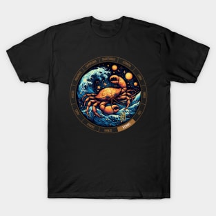 ZODIAC Cancer - Astrological CANCER - CANCER - ZODIAC sign - Van Gogh style - 13 T-Shirt